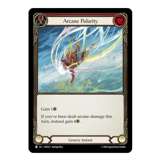 Arcane Polarity (Red) (ROS) #ROS231 Common (Rainbow Foil Near Mint) Rosetta Flesh and Blood TCG: 2024