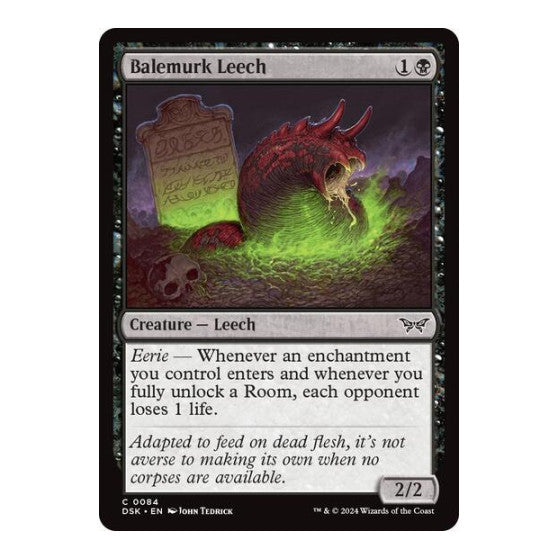 Balemurk Leech (DSK) #84 Common Duskmourn: House of Horror Magic: The Gathering: 2024