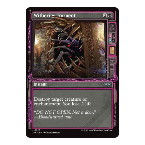Withering Torment (Showcase) (DSK) #313 Uncommon (Lightly Played) Duskmourn: House of Horror Magic: The Gathering: 2024