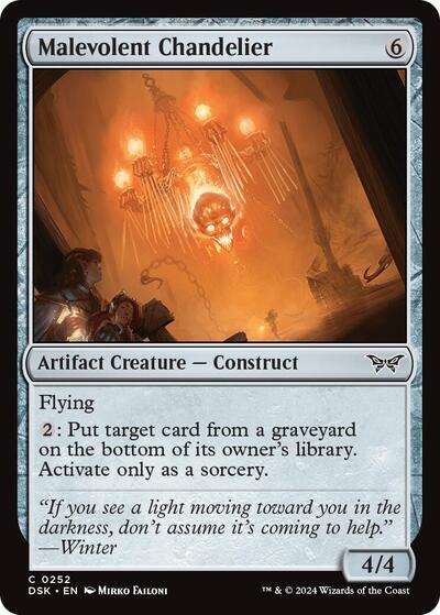 Malevolent Chandelier (DSK) #252 Common (Lightly Played) Duskmourn: House of Horror Magic: The Gathering: 2024