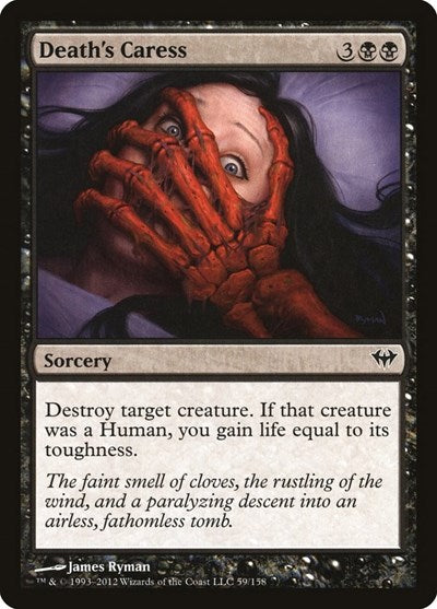 Deaths Caress (DKA) #59 Common (Foil Lightly Played) Dark Ascension Magic: The Gathering: 2012