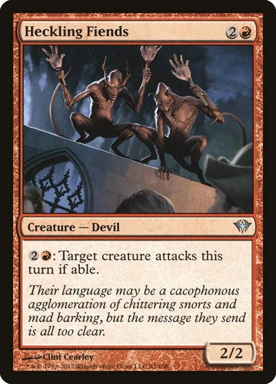Heckling Fiends (DKA) #92 Uncommon (Lightly Played) Dark Ascension Magic: The Gathering: 2012