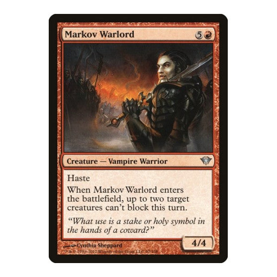 Markov Warlord (DKA) #97 Uncommon (Moderately Played) Dark Ascension Magic: The Gathering: 2012