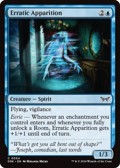 2024 Magic: Duskmourn: House of Horror (DSK) - Erratic Apparition (#54, Common)