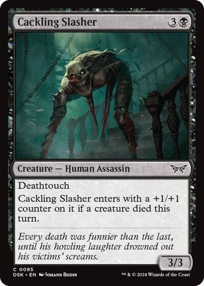 Cackling Slasher (DSK) #85 Common (Lightly Played) Duskmourn: House of Horror Magic: The Gathering: 2024