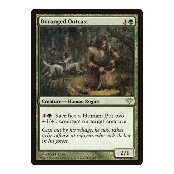 Deranged Outcast (DKA) #112 Rare (Lightly Played) Dark Ascension Magic: The Gathering: 2012