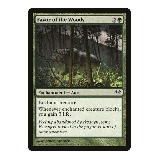 Favor of the Woods (DKA) #113 Common Dark Ascension Magic: The Gathering: 2012