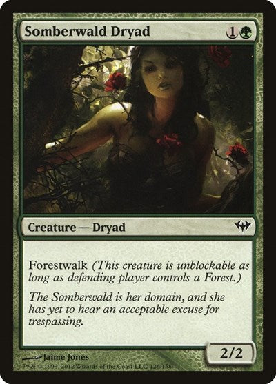 Somberwald Dryad (DKA) #126 Common (Lightly Played) Dark Ascension Magic: The Gathering: 2012