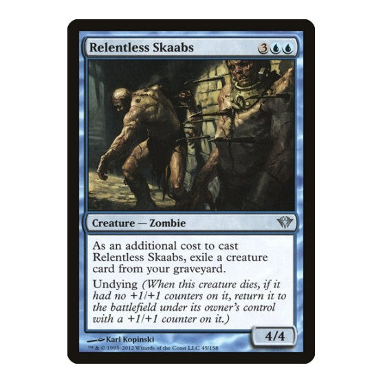 Relentless Skaabs (DKA) #45 Uncommon (Lightly Played) Dark Ascension Magic: The Gathering: 2012