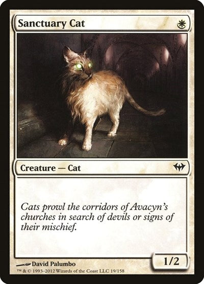 Sanctuary Cat (DKA) #19 Common (Near Mint) Dark Ascension Magic: The Gathering: 2012