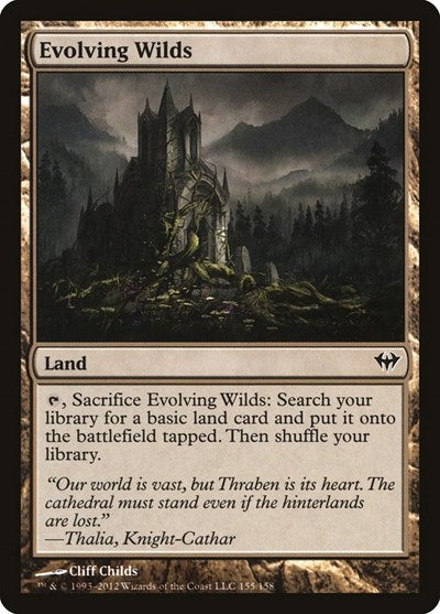 Evolving Wilds (DKA) #155 Common (Heavily Played) Dark Ascension Magic: The Gathering: 2012