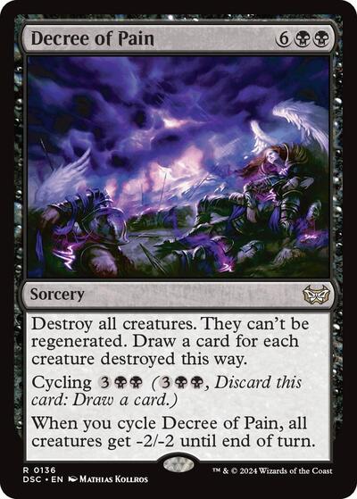 Decree of Pain (DSC) #136 Rare Commander: Duskmourn: House of Horror Magic: The Gathering: 2024