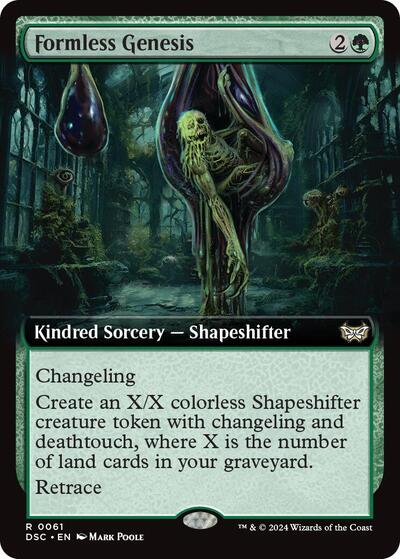 Formless Genesis Extended Art (DSC) #61 Rare (Lightly Played) Commander: Duskmourn: House of Horror Magic: The Gathering: 2024
