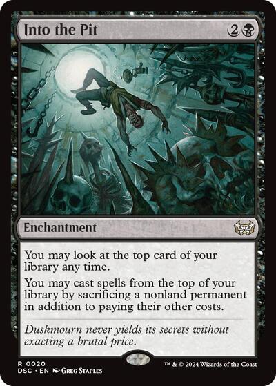Into the Pit (DSC) #20 Rare (Lightly Played) Commander: Duskmourn: House of Horror Magic: The Gathering: 2024