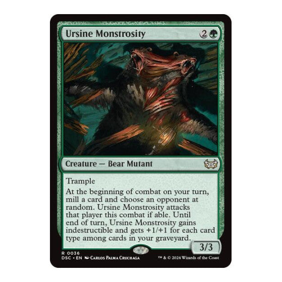 Ursine Monstrosity (DSC) #36 Rare (Lightly Played) Commander: Duskmourn: House of Horror Magic: The Gathering: 2024