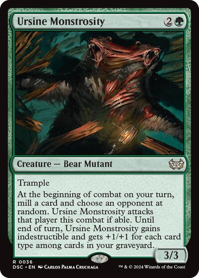 Ursine Monstrosity (DSC) #36 Rare (Lightly Played) Commander: Duskmourn: House of Horror Magic: The Gathering: 2024