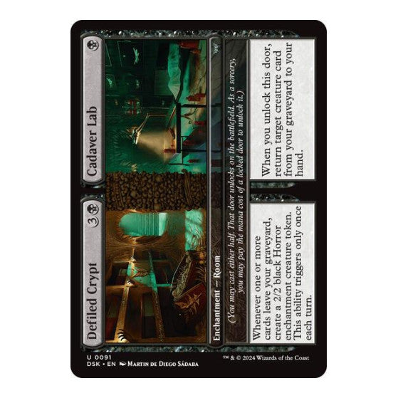 Defiled Crypt // Cadaver Lab (DSK) #91 Uncommon Duskmourn: House of Horror Magic: The Gathering: 2024