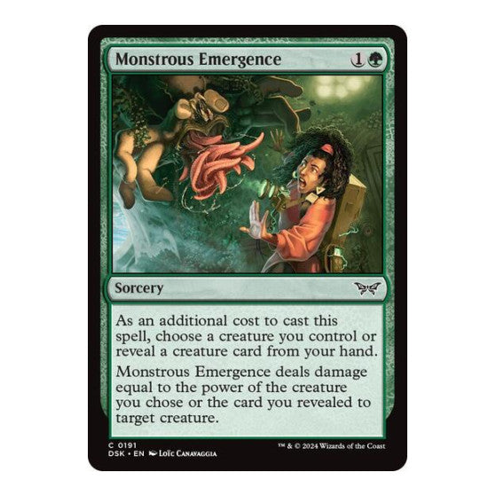 Monstrous Emergence (DSK) #191 Common (Lightly Played) Duskmourn: House of Horror Magic: The Gathering: 2024