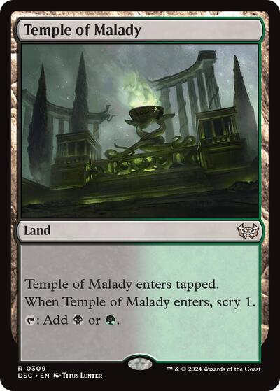 Temple of Malady (DSC) #309 Rare (Lightly Played) Commander: Duskmourn: House of Horror Magic: The Gathering: 2024