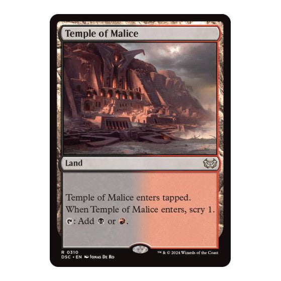 Temple of Malice (DSC) #310 Rare (Lightly Played) Commander: Duskmourn: House of Horror Magic: The Gathering: 2024