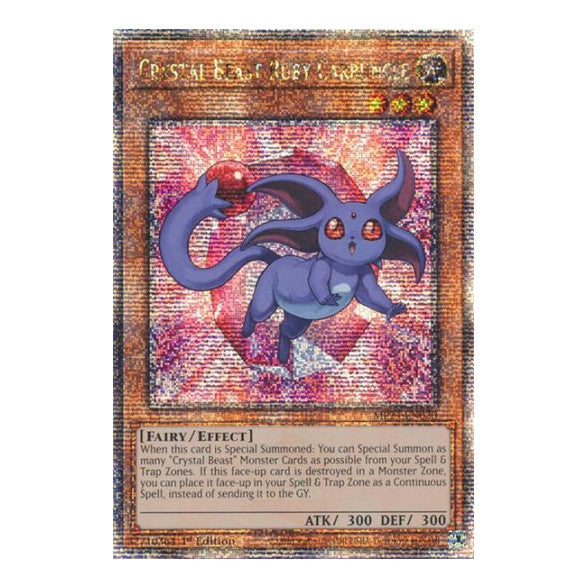 Crystal Beast Ruby Carbuncle (Quarter Century Secret Rare) (MP24) #MP24-EN020 Quarter Century Secret Rare (1st Edition Near Mint) 25th Anniversary Tin: Dueling Mirrors YuGiOh: 2024