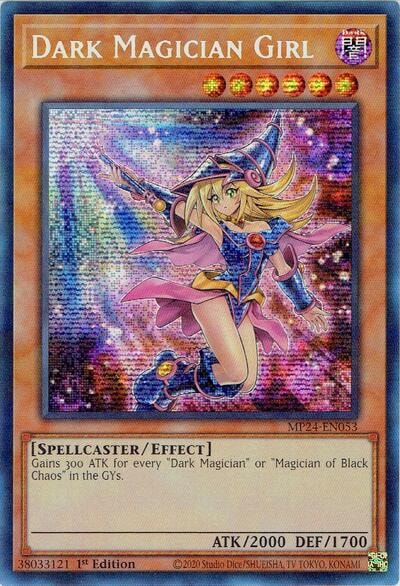 Dark Magician Girl Alternate Art (MP24) #MP24-EN053 Prismatic Secret Rare (1st Edition Near Mint) 25th Anniversary Tin: Dueling Mirrors YuGiOh: 2024
