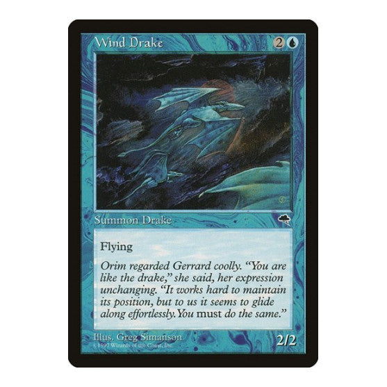 Wind Drake (TMP) #105 Common (Lightly Played) Tempest Magic: The Gathering: 1997
