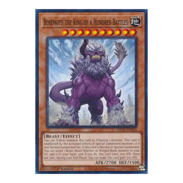 Behemoth the King of a Hundred Battles (MP24) #MP24-EN364 Common / Short Print (1st Edition Near Mint) 25th Anniversary Tin: Dueling Mirrors YuGiOh: 2024