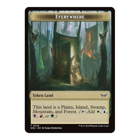 Everywhere // Copy Double-Sided Token (DSK) #16 // 1 Token (Foil Near Mint) Duskmourn: House of Horror Magic: The Gathering: 2024