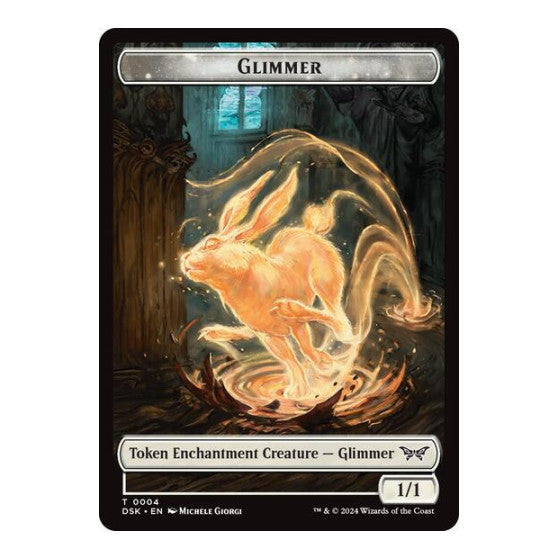 Glimmer // Gremlin Double-Sided Token (DSK) #4 // 11 Token (Lightly Played) Duskmourn: House of Horror Magic: The Gathering: 2024