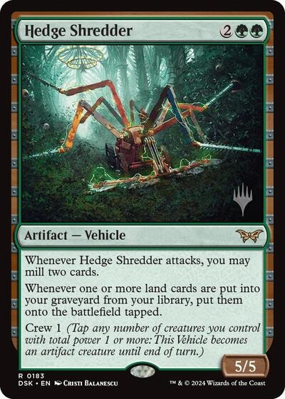 Hedge Shredder (PPDSK) #183 Rare (Foil Near Mint) Promo Pack: Duskmourn: House of Horror Magic: The Gathering: 2024
