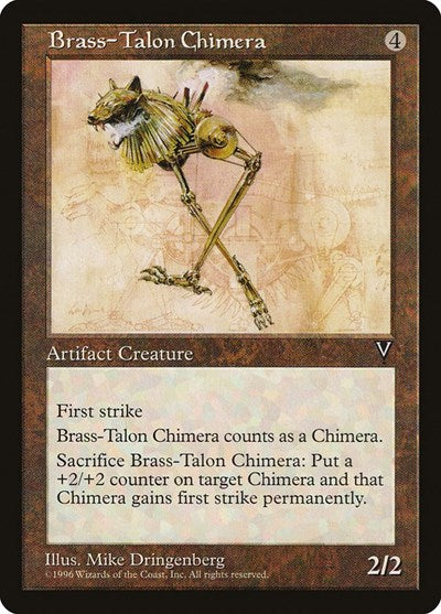 Brass Talon Chimera (VIS) #142 Uncommon (Moderately Played) Visions Magic: The Gathering: 1997