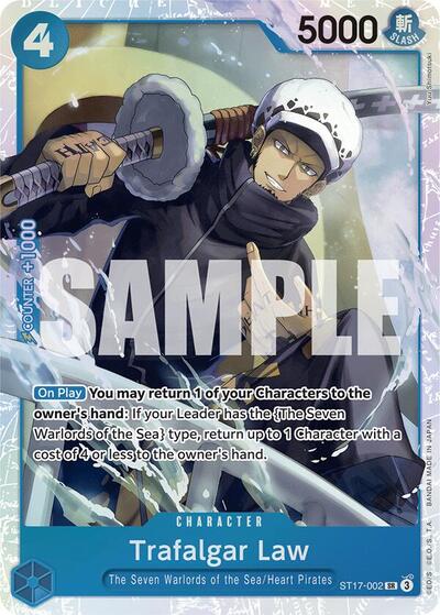 Trafalgar Law ST17 002 (ST-17) #ST17-002 Secret Rare (Foil Near Mint) Starter Deck 17: BLUE Donquixote Doflamingo One Piece Card Game: 2024
