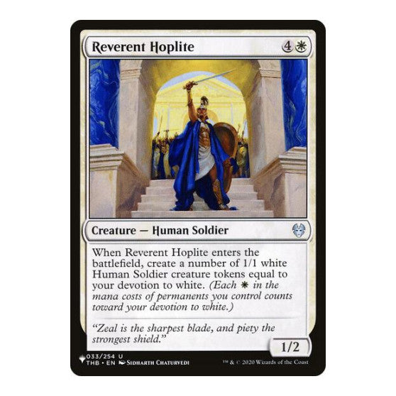 Reverent Hoplite (LIST) #033/254 Uncommon (Lightly Played) The List Reprints Magic: The Gathering: 2026