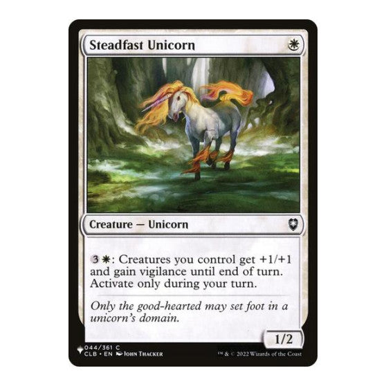 Steadfast Unicorn (LIST) #044/361 Common (Lightly Played) The List Reprints Magic: The Gathering: 2026