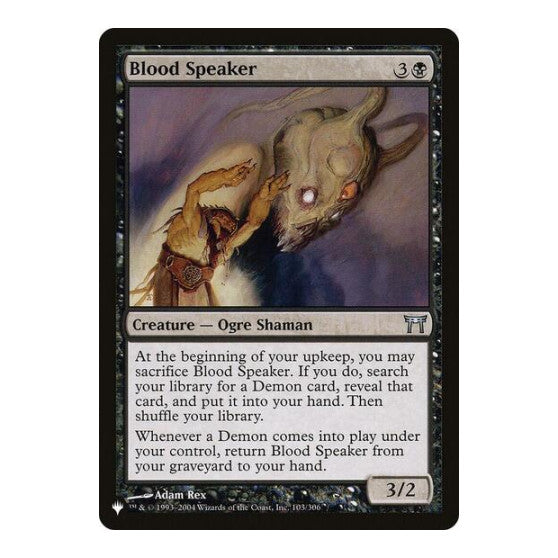 Blood Speaker (LIST) #103/306 Uncommon (Lightly Played) The List Reprints Magic: The Gathering: 2026