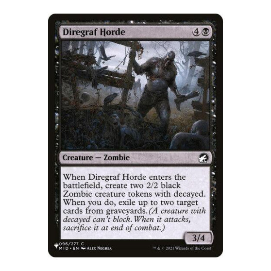 Diregraf Horde (LIST) #096/277 Common (Lightly Played) The List Reprints Magic: The Gathering: 2026