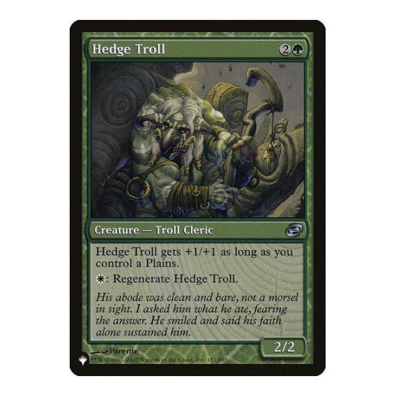 Hedge Troll (LIST) #151/165 Uncommon (Lightly Played) The List Reprints Magic: The Gathering: 2026