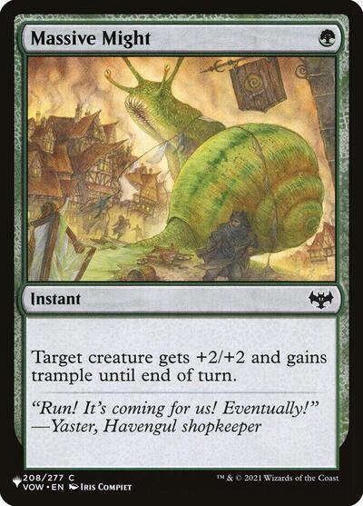 Massive Might (LIST) #VOW-208 Common (Lightly Played) The List Reprints Magic: The Gathering: 2026