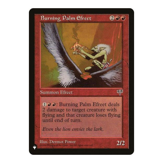 Burning Palm Efreet (LIST) #MIR-161 Uncommon (Lightly Played) The List Reprints Magic: The Gathering: 2026