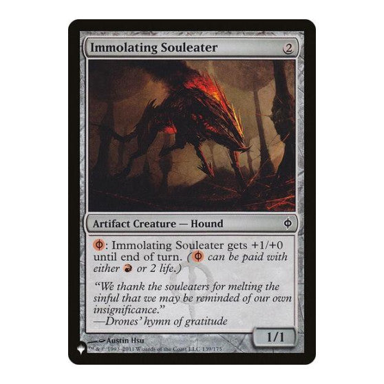 Immolating Souleater (LIST) #139/175 Common (Lightly Played) The List Reprints Magic: The Gathering: 2026