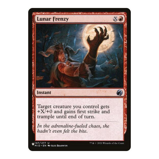 Lunar Frenzy (LIST) #147/277 Uncommon (Moderately Played) The List Reprints Magic: The Gathering: 2026