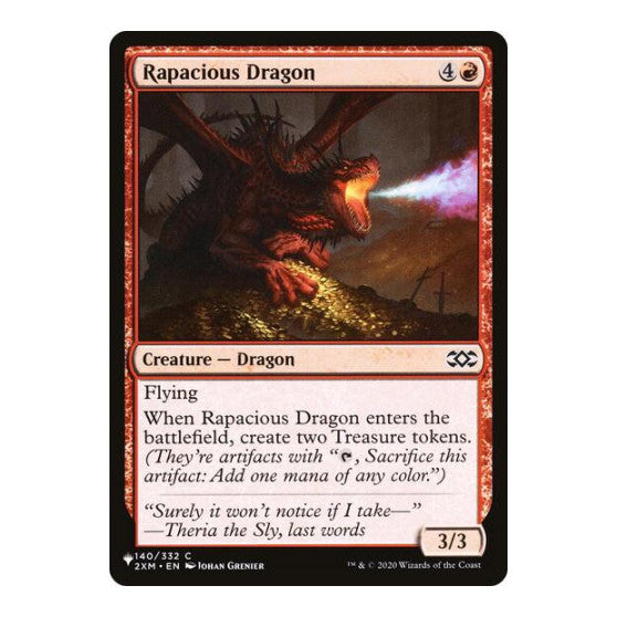 Rapacious Dragon (LIST) #140/332 Common (Lightly Played) The List Reprints Magic: The Gathering: 2026