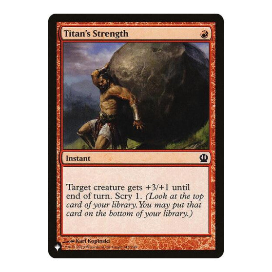 Titan's Strength (LIST) #145/249 Common (Lightly Played) The List Reprints Magic: The Gathering: 2026