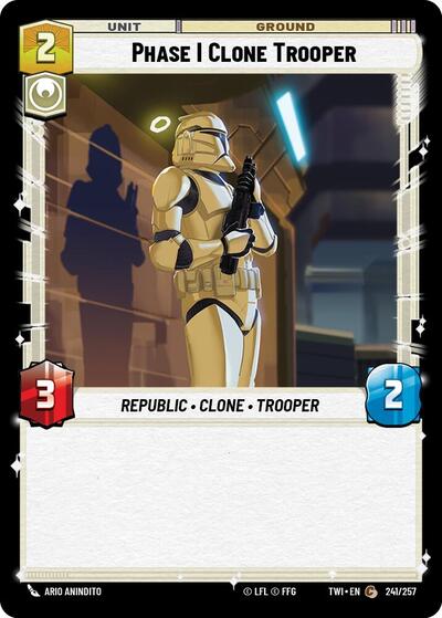 Phase I Clone Trooper (TWI) #241/257 Common (Near Mint) Twilight of the Republic Star Wars: Unlimited: 2024