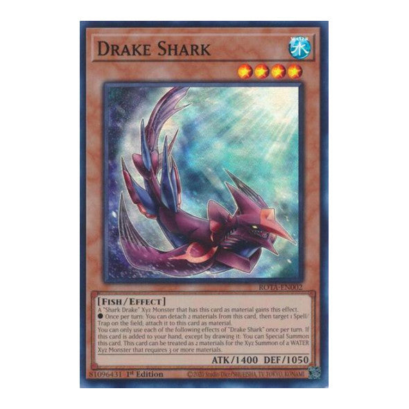 Drake Shark (ROTA) #ROTA-EN002 Super Rare (1st Edition Near Mint) Rage of the Abyss YuGiOh: 2024