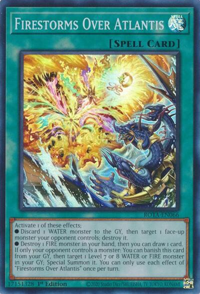 Firestorms Over Atlantis (ROTA) #ROTA-EN066 Super Rare (1st Edition Near Mint) Rage of the Abyss YuGiOh: 2024