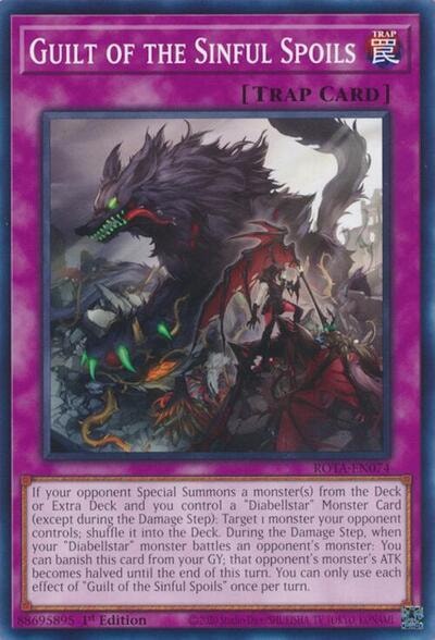 Guilt of the Sinful Spoils (ROTA) #ROTA-EN074 Common (1st Edition Near Mint) Rage of the Abyss YuGiOh: 2024