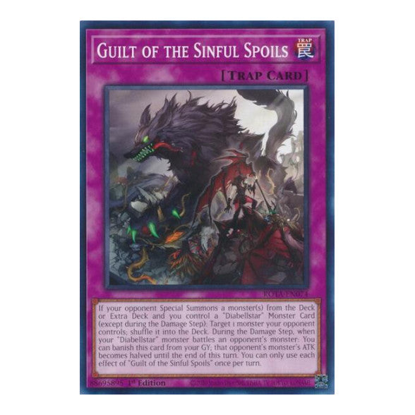 Guilt of the Sinful Spoils (ROTA) #ROTA-EN074 Common / Short Print (1st Edition Near Mint) Rage of the Abyss YuGiOh: 2024