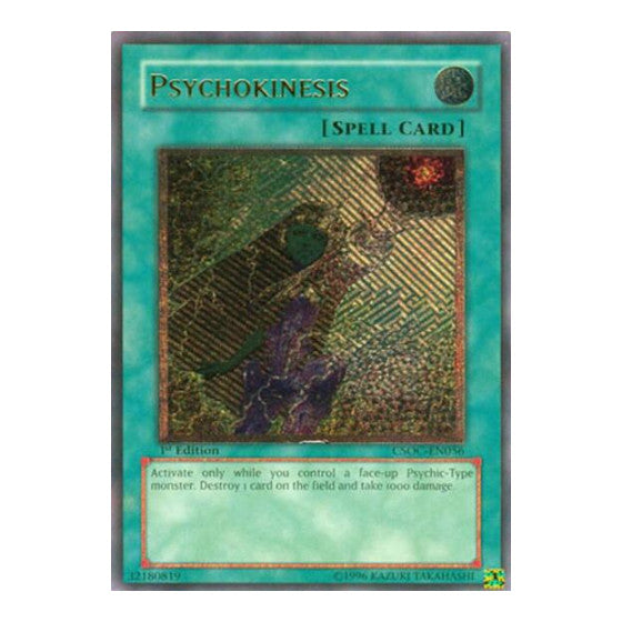 Psychokinesis (UTR) (CSOC) #CSOC-EN056 Ultimate Rare (Unlimited Damaged) Crossroads of Chaos YuGiOh: 2008